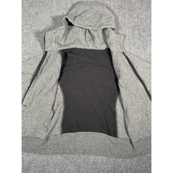 Lululemon Scuba Hoodie Jacket Light Cotton Fleece Full Zip‎ Heathered Black - Picture 9 of 14